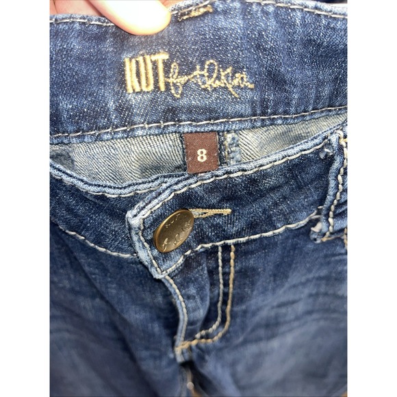 Kut From The Kloth Jeans Women's 8 Dark Wash Blue‎ Denim Bootcut Mid Rise - Picture 7 of 8